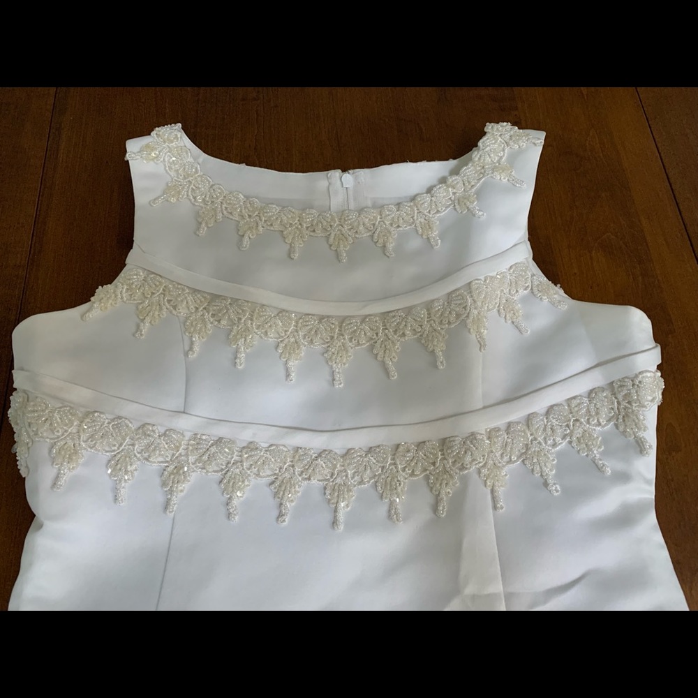❤️LANA BISSET Wedding - Flower Girl – Communion – Beaded Dress – EUC - YOUTH 12
